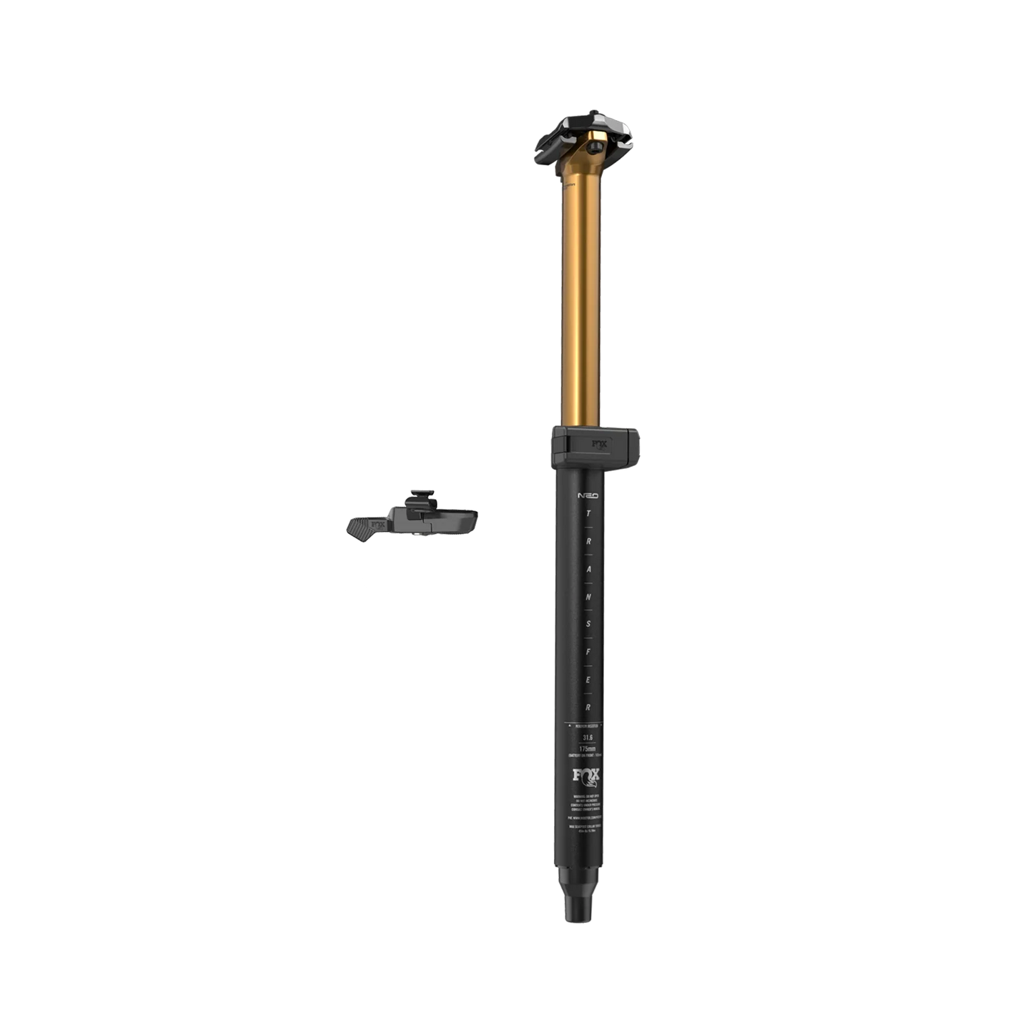FOX Transfer Neo Factory Series Wireless Dropper Seatpost - 31.6 mm, 175 mm, Internal Routing, Kashima Coat*