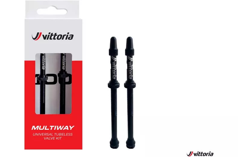 Valvulas tubeless multivia de aluminio - 40mm / 60mm / 80mm / 100mm 2pz Vittoria